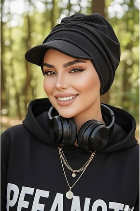 Siyah Kepli Şapka Bone