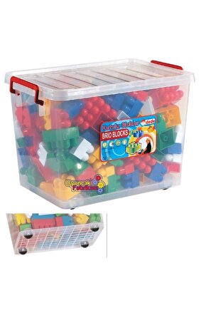 Lisanslı 250 Parça Yapı Oyuncak Seti Büyük Boy Dede Kutulu Yapı Oyuncak Seti