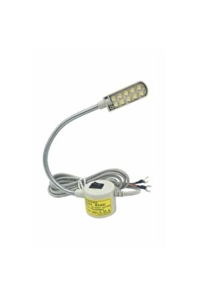 Metal T Spiral Dikiş Makinası Lambası Mıknatıslı 10 Ledli