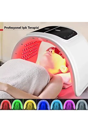 Profesyonel 7 Renk LED Yüz Maskesi & Cilt Bakım Cihazı Işık Terapisi + Nemlendirici Sprey Özellikli