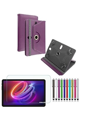Casper VIA S40 10.4 Uyumlu Standlı Tablet Kılıfı + Kırılmaz Ekran Koruyucu+ Dokunmatik Kalem