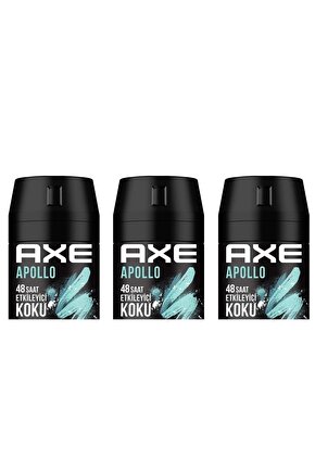 Erkek Deodorant Sprey Apollo 150 ml 8690637981531 3 Adet