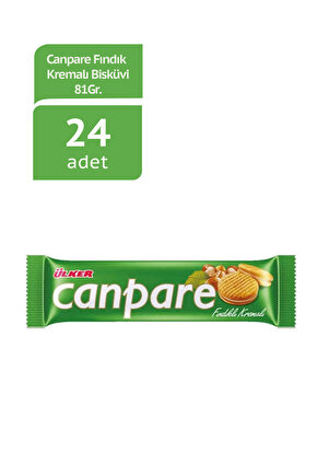 CANPARE Fındıklı Kremalı Bisküvi - 81 gram - 24 adet