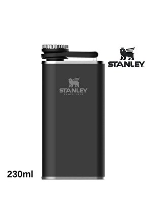 Klasik Paslanmaz Çelik Cep Matarası 0.23 Lt Siyah