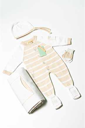 Yenidoğan 4lü Örme Triko Bebek Set