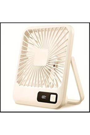 MASAÜSTÜ ŞARJLI FAN 5 HIZ KADEMELİ ULTRA İNCE LED GÖSTERGELİ VANTİLATÖR SERİNLETİCİ MİNİ KLİMA