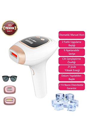 IPL BUZ LAZER EPİLASYON CİHAZI 999.999 OTOMATİK VE MANUEL ATIM 9 SEVİYE TÜM VÜCUT