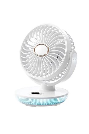 ŞARJLI MASAÜSTÜ MİNİ KLİMA SERİNLETİCİ FAN RGB LED IŞIKLI VANTİLATÖR ASKILI FAN