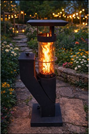 FÜZE TİPİ PELET SOBASI CAM SOBA ROKET SOBA BAHÇE CAM BALKON KIŞ BAHÇESİ CAFE RESTORAN KAMP TİPİ YENİ