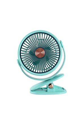 Mandallı Şarjlı Fan 3 Kademeli Taşınabilir Vantilatör Serinletici Mini Klima 360 Derece Dönen Fan