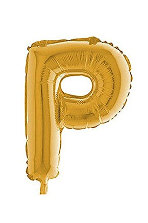 P Harf Gold Folyo Balon Harfli Helyum Balon 100 Cm Dev Boy