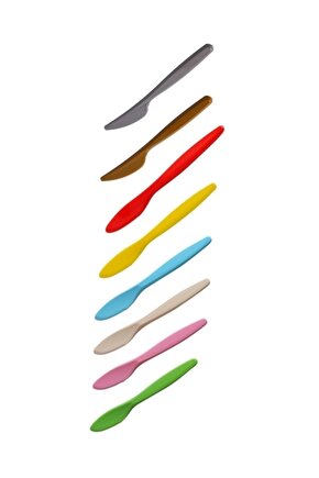 Plastik Bıçak 25 Adet Renkli Luks Sert Model