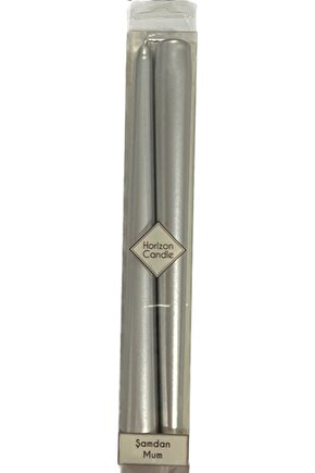 Gümüş Şamdan Mum 2li