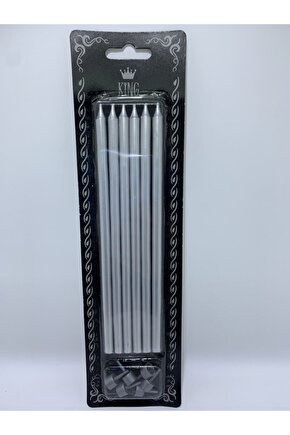 Pasta Mumu Gümüş Uzun 6lı 20cm