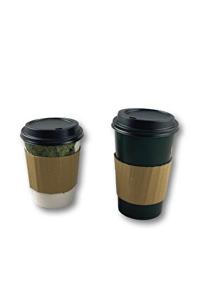 100 Adet 14-16 Oz Kraft Bardak Tutacağı Kılıfı Sleeve