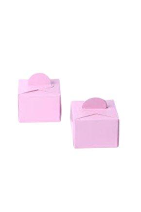 Mini Lokum, Şeker Kutusu Pembe 50 Adet