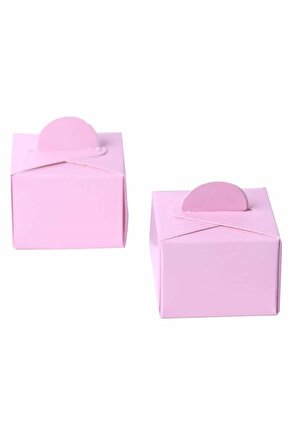 Lokum Kutusu - Küp - Pembe 50li