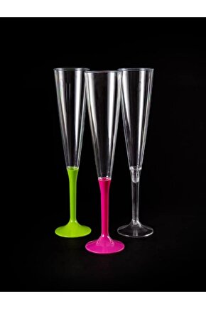 At Kristal Şampanya Kadehi 10lu - PEMBE