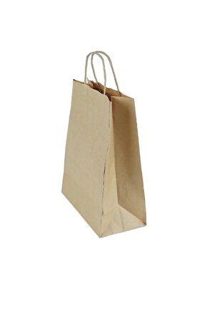 Kağıt Çanta Kraft Burgu Sap 18*24*9 25 Adet