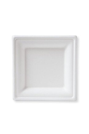 Beyaz Kare Karton Tabak 25 Adet 20 Cm