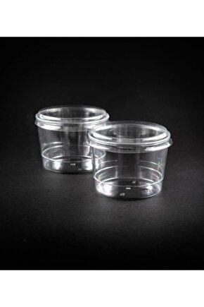 Plastik yuvarlak kase 250 cc Bodega  15 adet - kapaklı