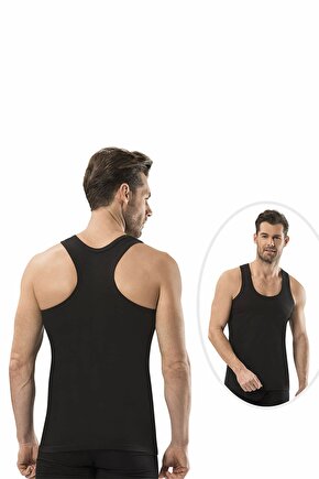 Erkek Siyah Rambo 6lı Atlet 106