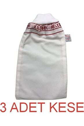 Hamam 3 Adet Lastikli Kelebek Kese Orta Sert & Banyo Kesesi