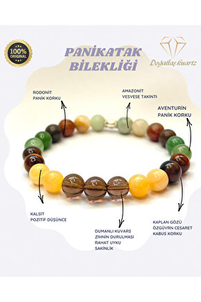 Panikatak bileklik . Sertifikalı Orjinal doğaltaş