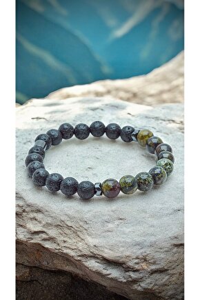 DOĞALTAŞ FİZİKSEL VE DUYGUSAL DAYANIKLILIK, TOPRAKLANMA ( KAN TAŞI, LAV TAŞI) 8mm