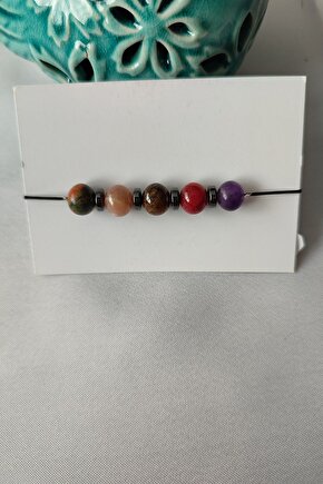 Sertifikalı Akrep Burcu Bileklik ( Unakit. Güneş Taşı.kaplangözü.yıldız Kuvars.ametist.hematit)