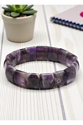 Ametist Doğal Taş Roleks Bileklik 13 x 15 mm Özel Kesim