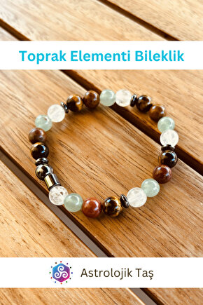 Toprak Elementi Doğal Taş Bilekliği