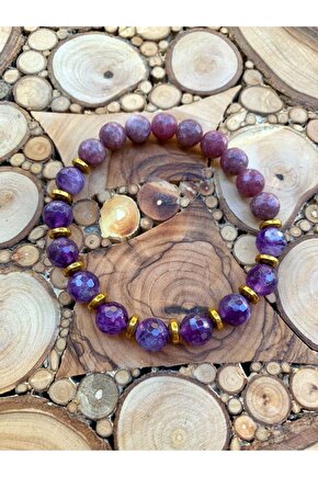 Ametist Ve Lepidolit Bileklik