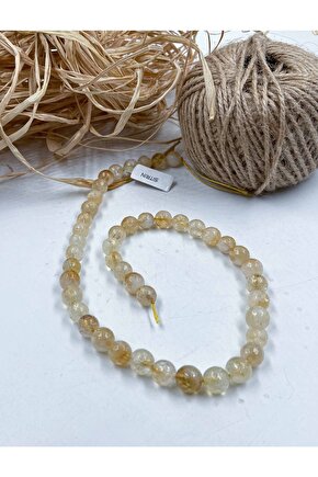 Sitrin Küre Kesim A Kalite 8 Mm Doğal Taş Dizi