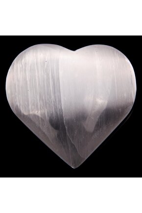 Selenit Kalp Doğal Taş - Masaj Taşı