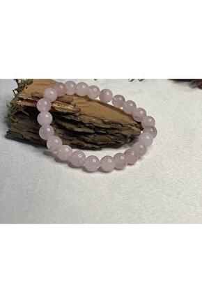 Pembe Kuvars Doğaltaş Bileklik