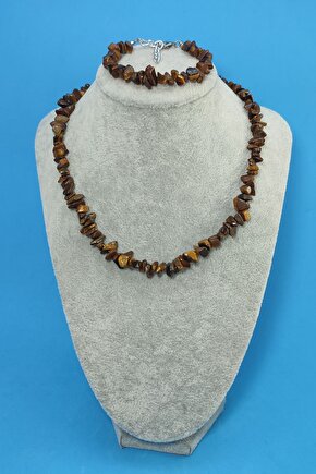 Kaplangözü Doğal Kırıktaş Set Kolye Ve Bileklik