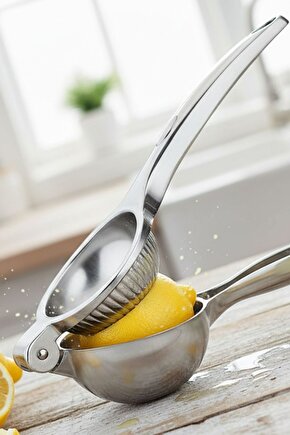 Paslanmaz Çelik Lüx Limon Sıkacağı Metal Press Meyve Sıkacağı