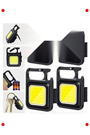 Çok Fonksiyonlu USB Şarj Edilebilir Cep El Feneri (4lü Set)