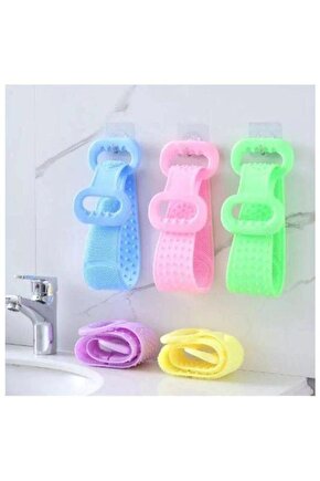 Banyo Sırt Kesesi Çift Taraflı Slıkon Duş Lifi Sırt Fırçası 60 Cm