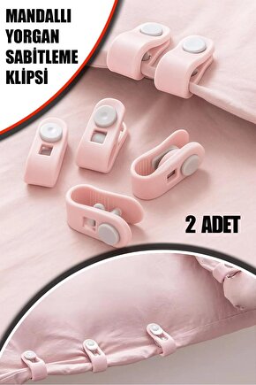 2 Adet Mandallı Yorgan Sabitleyici Klips | Kaymaz ve Pratik Kullanım