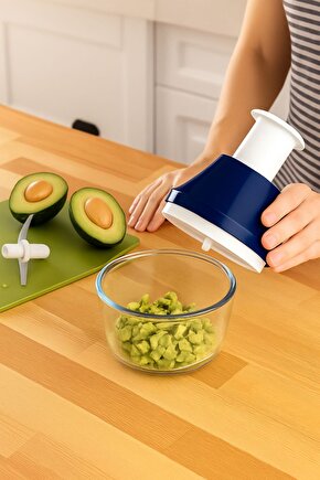 Manuel El Rondosu - Katlanabilir Ayrılabilir Paslanmaz Çelik Bıçaklı Doğrayıcı