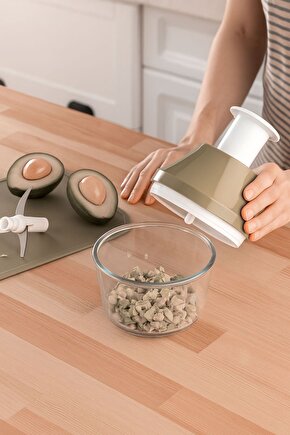 Manuel El Rondosu - Katlanabilir Ayrılabilir Paslanmaz Çelik Bıçaklı Doğrayıcı