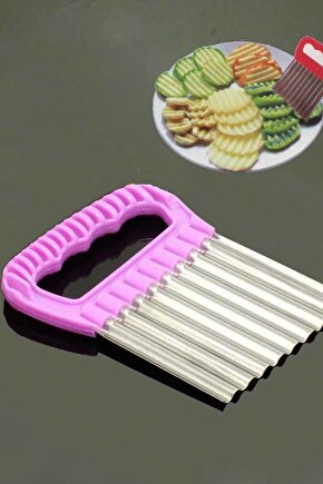 Palmiyestore Cips Patates Doğrayıcı Chips Chopper Şekilli Sebze Ve Meyve Dilimleyici Cips 2 Adet