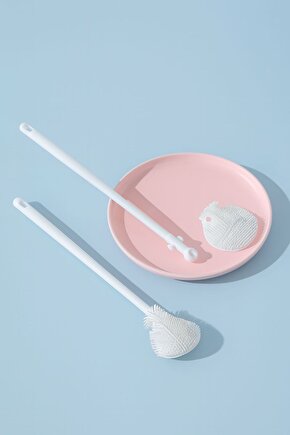 Silikon Şişe Temizleme Fırçası Seti - Uzun Saplı Bardak Matara Kavanoz Temizleyici