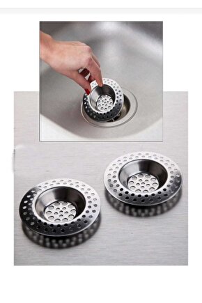 2 Adet Lavabo Süzgeci Metal Paslanmaz Süzgeç