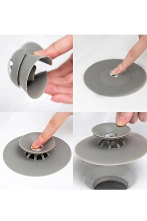 Slikon Lavabo Ve Küvet Gider Tıkacı, Lavabo Süzgeci