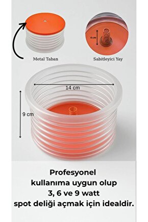 14 Santim Süper Vantuzlu Körüklü Panç Toz Tutucu Matkap Ucu Aparat (NV 11)