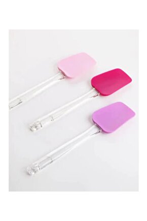 Şeffaf Saplı Silikon Spatula 25 cm