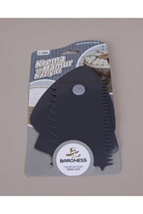 Krema Ve Hamur Kazıyıcı 3 Lü Set Gri